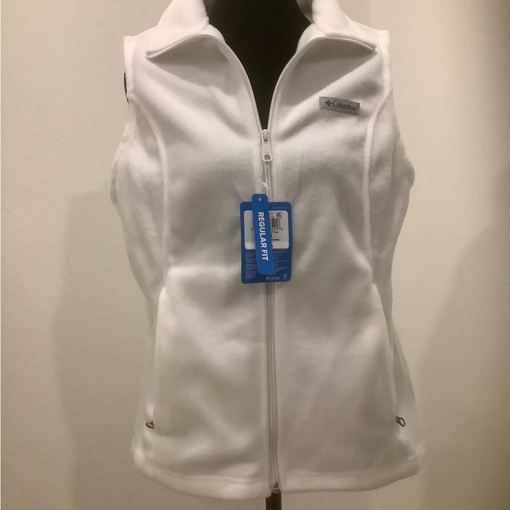 NWT-Columbia Snowy White Fleece Vest Medium